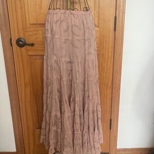 NWT Raj Blush Western Horseshoe Patterned Maxi Skirt One Size